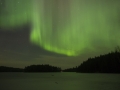 Northern light over a lake outside Stockholm, Sweden