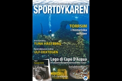 - JUNE 2013 - SPORTDYKAREN #3 -  Cover page and and article with images about a very  special dive site Lago di Capo D´Acqua in the Abruzzo region east of Rome, Italy. Published in the Swedish dive magazine Sportdykaren.